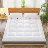 Mattress Topper Extra Deep Filling 10cm Thick Quilted Fluffy Single Double King SuperKing Size - seventhstitch