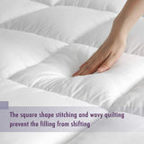 Mattress Topper Extra Deep Filling 10cm Thick Quilted Fluffy Single Double King SuperKing Size - seventhstitch