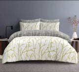 Printed Duvet Cover Black Bedding Set with Pillowcases Grey Reversible Double King Super King UK Size Quilt Covers - seventhstitch
