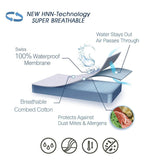 Extra Deep 100% Waterproof Quilted Mattress Protector Single Small Double King Super King Size - seventhstitch