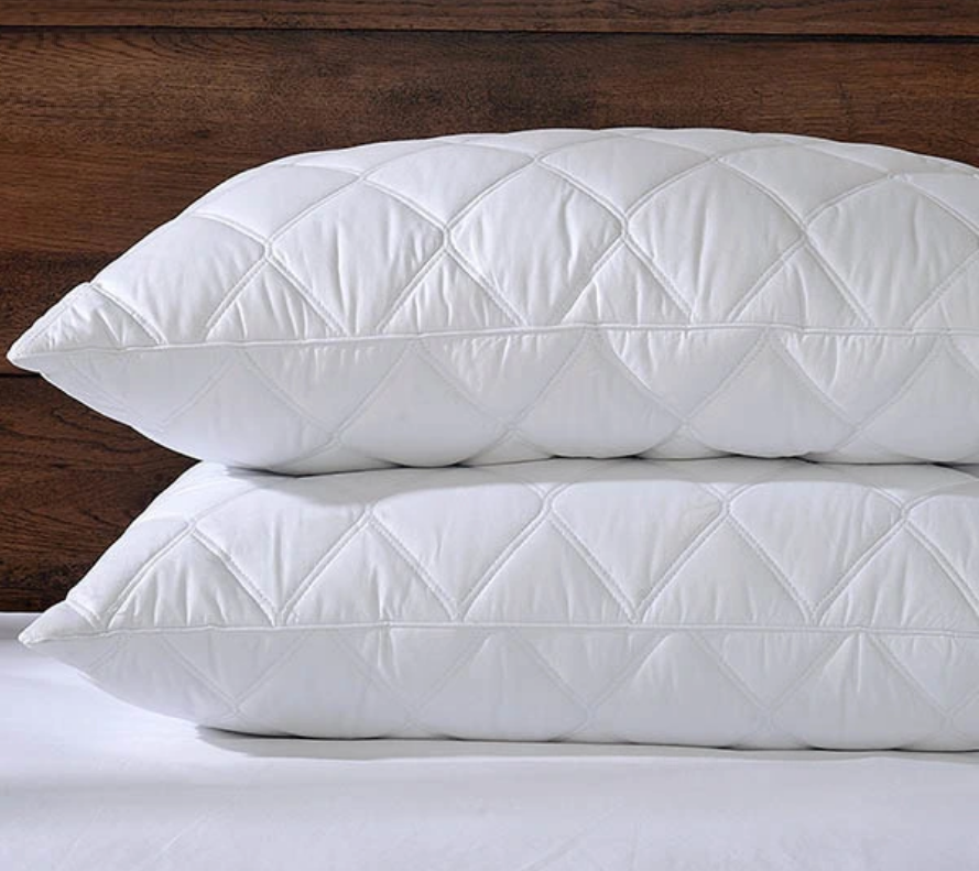 Luxury Pillow 2 Pack With Quilted Cover Hotel Quality Bed Pillows Soft Down  Alternative Filled Best for Side, Stomach and Back Sleeper