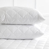 Luxury Pillow 2 Pack With Quilted Cover Hotel Quality Bed Pillows Soft Down Alternative Filled Best for Side, Stomach and Back Sleeper - seventhstitch