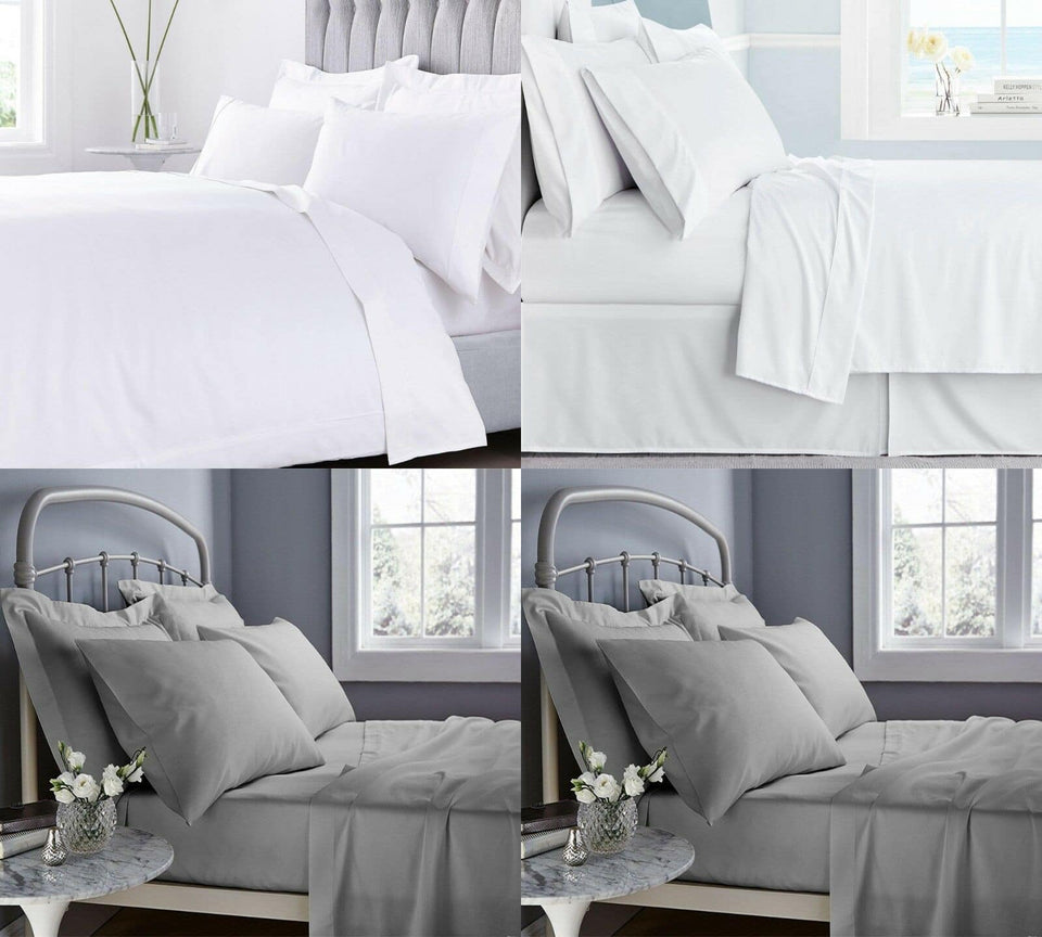 Luxury Egyptian Cotton Flat Sheet 400 Thread Count Double King Super King Sizes - seventhstitch