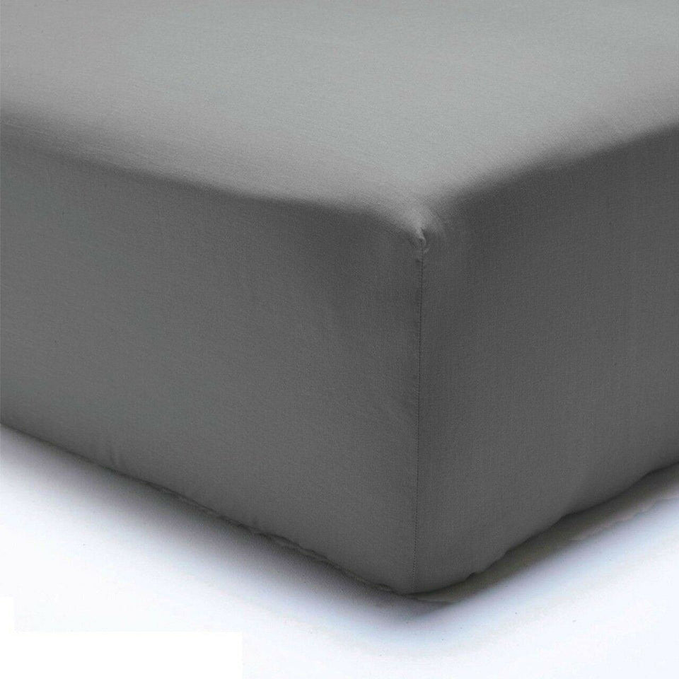 30CM DEEP FITTED SHEET 400 TC THREAD COUNT 100% EGYPTIAN COTTON DOUBLE KING SIZE - seventhstitch