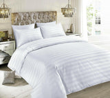 Luxury 600 Thread Count Bedding Satin Stripe Duvet Set 100% Egyptian Cotton Quilt Covers - seventhstitch