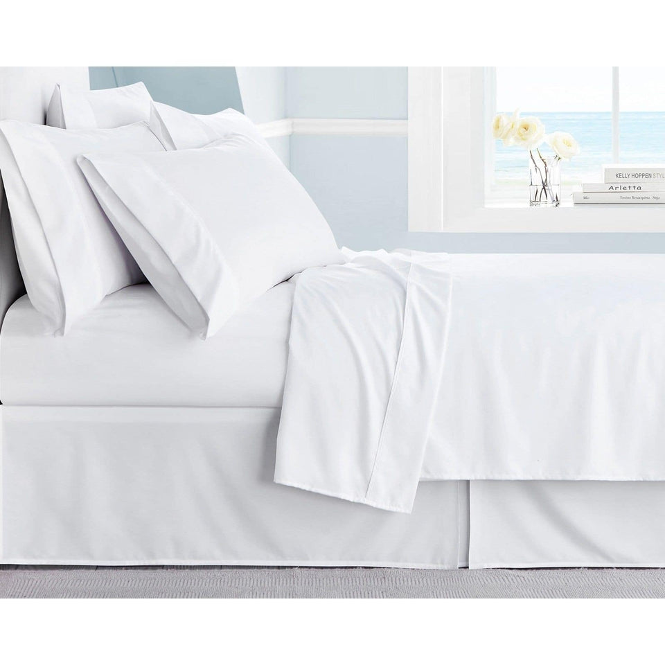 Luxury Egyptian Cotton Flat Sheet 400 Thread Count Double King Super King Sizes - seventhstitch