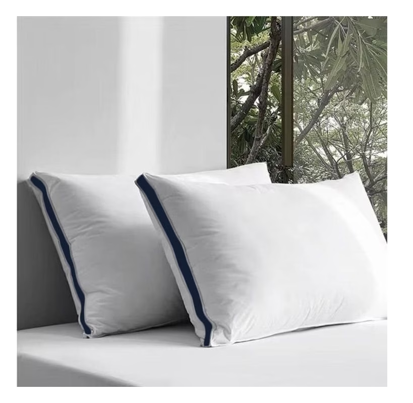 Luxury Pillow 2 Pack Hotel Quality Quilted Bed Pillows Soft Down Alternative Filled Best for Side, Stomach and Back Sleeper - seventhstitch