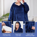 Oversized Hoodie Blanket Sweatshirt Super Soft Warm Comfortable Cozy Hoodies Fits All - seventhstitch