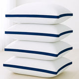 Luxury Hotel Quality Pillows Hollow Fibre Filled Bed Pillows Extra Soft Bounce Back Anti Allergic, Breathable