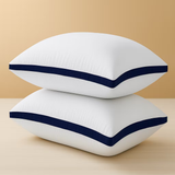 Luxury Pillow 2 Pack Hotel Quality Quilted Bed Pillows Soft Down Alternative Filled Best for Side, Stomach and Back Sleeper - seventhstitch