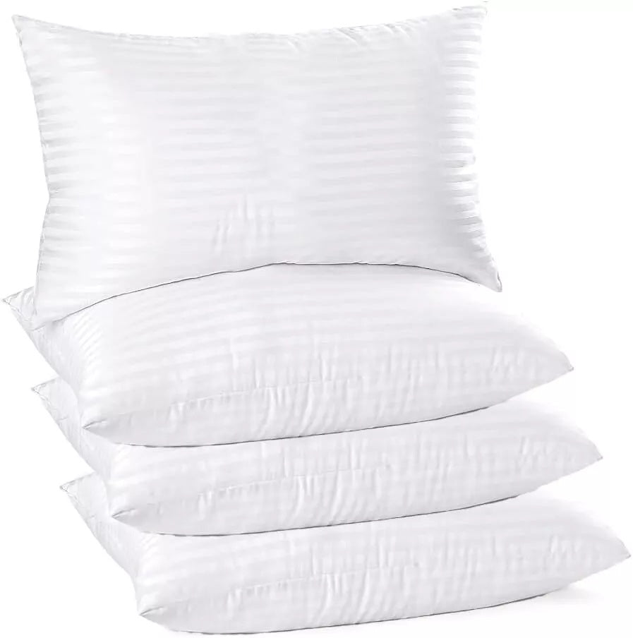 Luxury Hotel Quality Pillows Hollow Fibre Filled Bed Pillows Extra Soft Bounce Back Anti Allergic, Breathable - seventhstitch