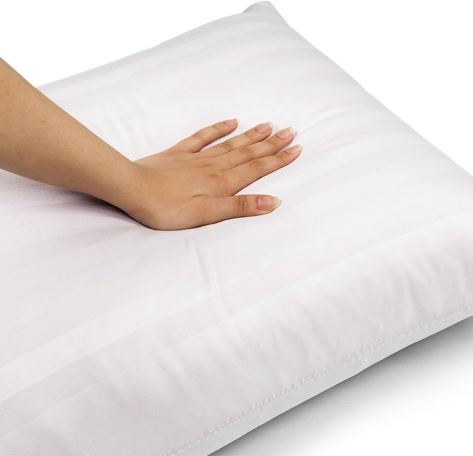 Luxury Hotel Quality Pillows Hollow Fibre Filled Bed Pillows Extra Soft Bounce Back Anti Allergic, Breathable - seventhstitch