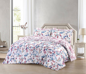 Printed Bedding Sets 100% Cotton 200 Thread Count Reversible Print Duvet Covers Set - seventhstitch