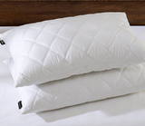 Luxury Quilted Pillows Hollow Fibre Filled Bed Pillows Extra Soft Bounce Back Anti Allergic, Breathable - seventhstitch