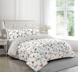 Printed Bedding Sets 100% Cotton 200 Thread Count Reversible Print Duvet Covers Set - seventhstitch