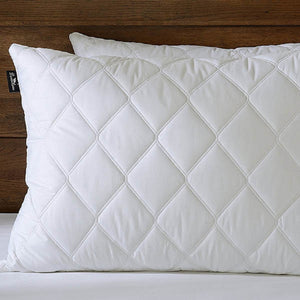 Luxury Pillow 2 Pack With Quilted Cover Hotel Quality Bed Pillows Soft Down Alternative Filled Best for Side, Stomach and Back Sleeper - seventhstitch