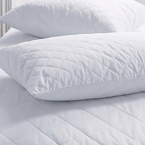 Luxury Quilted Mattress Protector 100% Cotton Fitted Bed Cover All UK Sizes 30cm and 40cm Extra Deep - seventhstitch