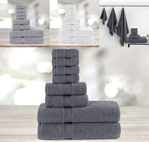 Luxury Towel Bale Set 100% Egyptian cotton Soft Face Hand Bath Bathroom Towels - seventhstitch